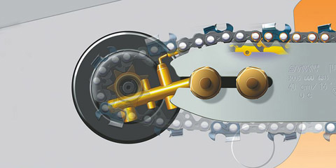 Ematic chain lubrication system